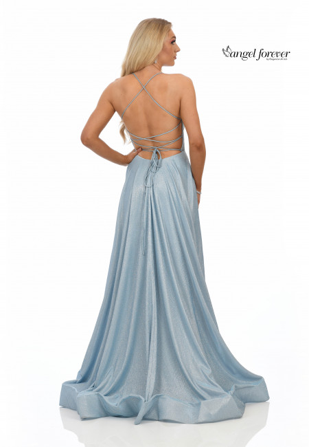 Angel Forever Blue Metallic Prom Dress / Evening Dress